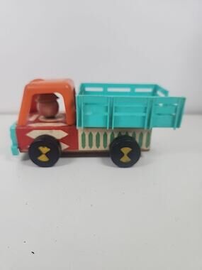 Vintage 1960's Fisher Price Wood Truck # 649 Working Condition